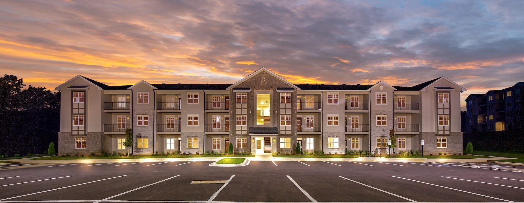 a row of buildings